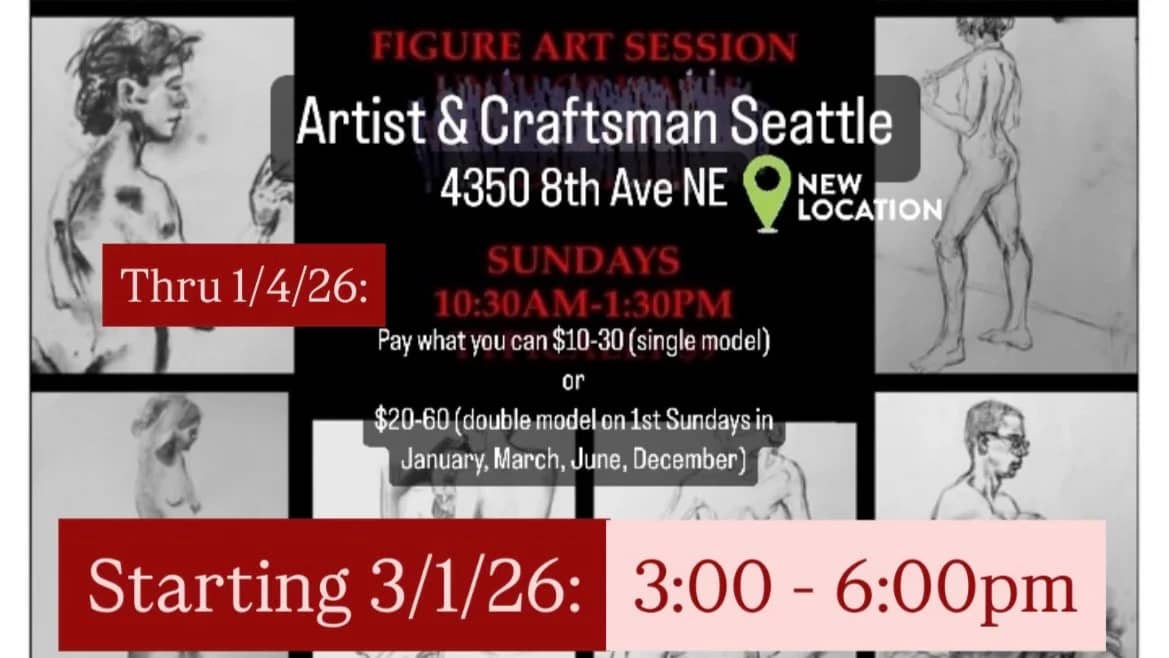 IN-PERSON Uninstructed @SundayFigureArtSeattle AFTERNOONS