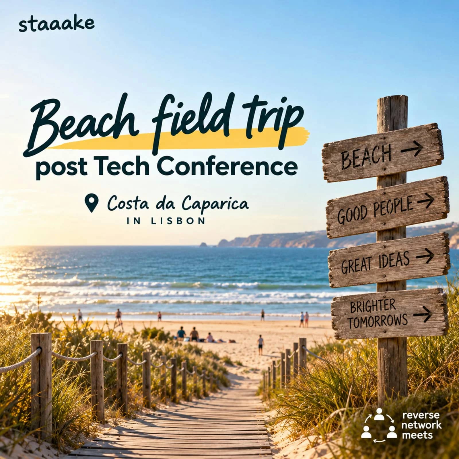 Beach Field Trip post Tech/AI Conference. — Reverse Network Meet
