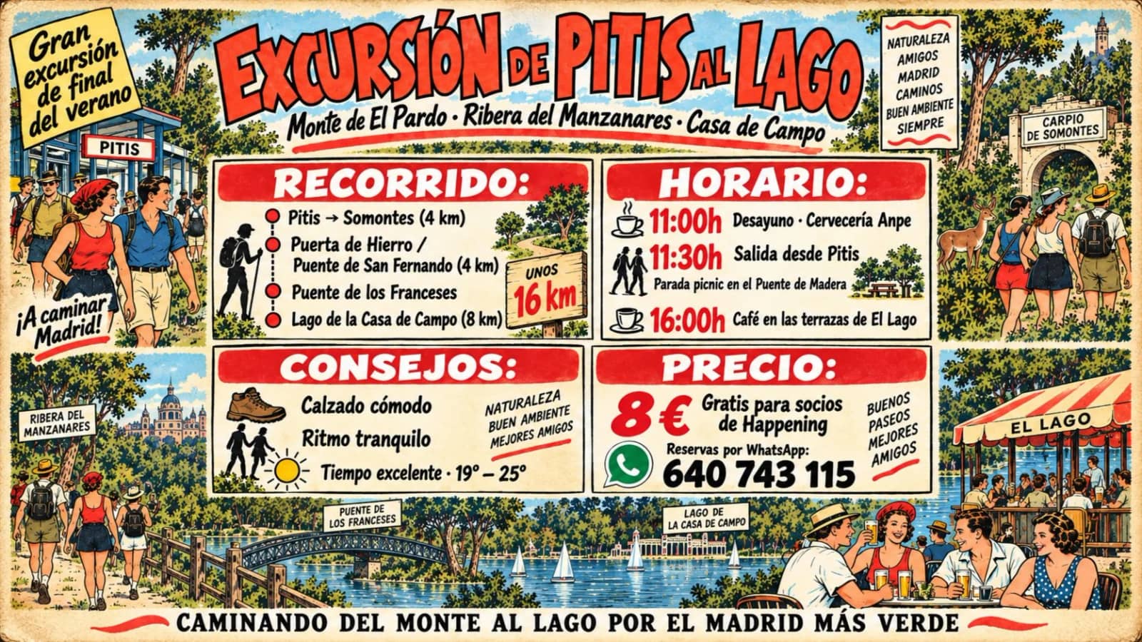 Excursión de Pitis al Lago. Monte El Pardo. Ribera Manzanares · Casa de Campo