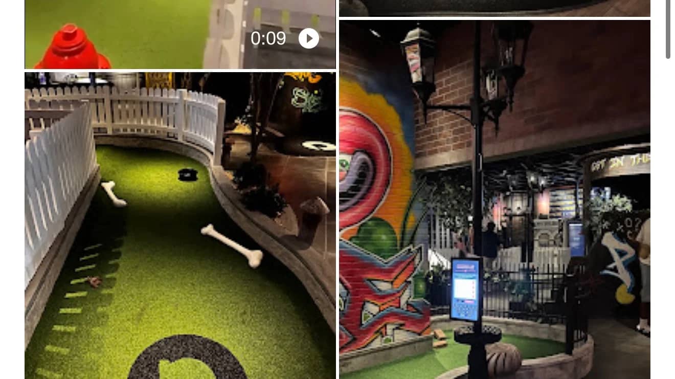 Mini golf and drinks at the Puttery