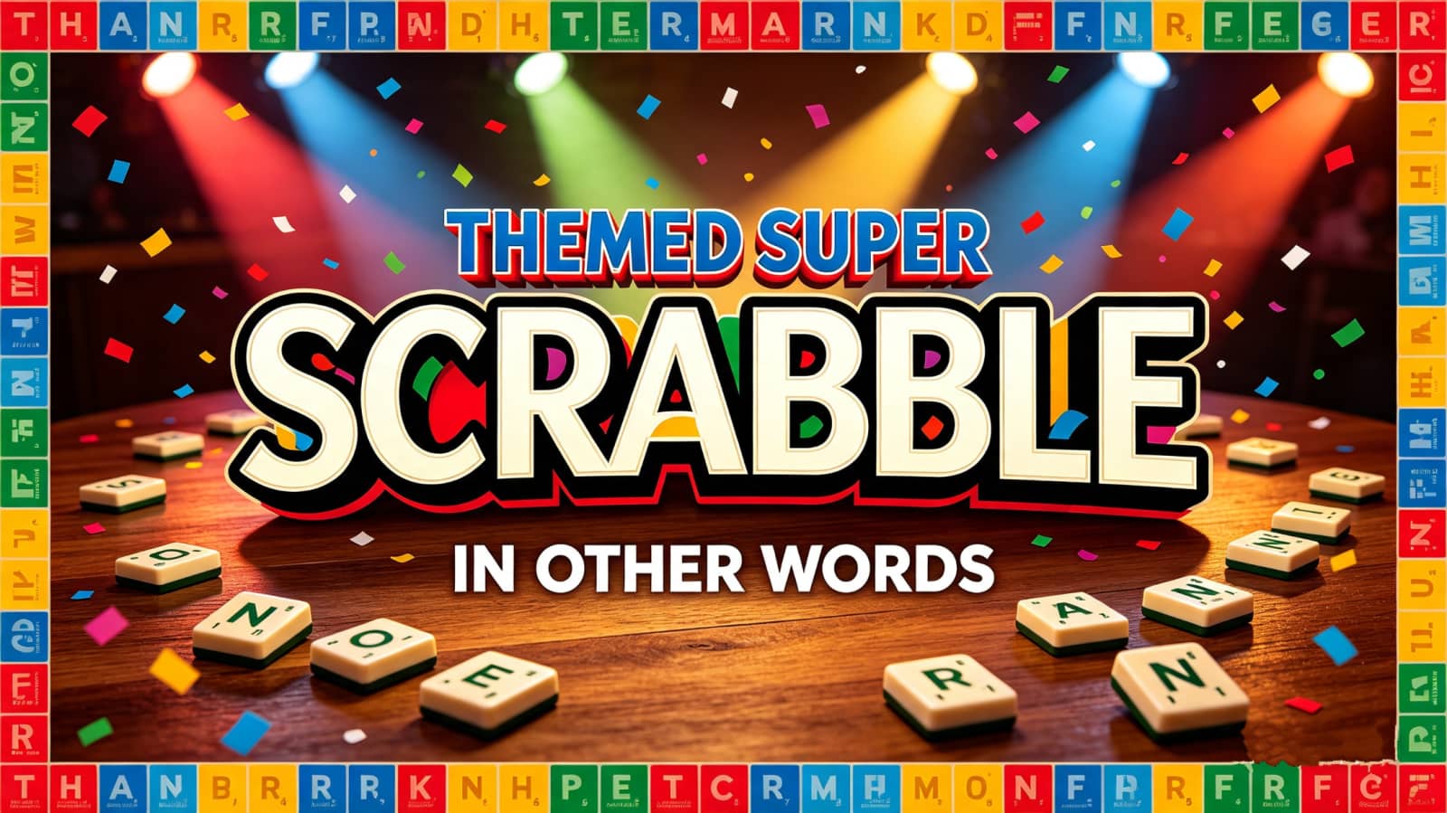 Themed Super Scrabble IN OTHER WORDS (includes game quiz)