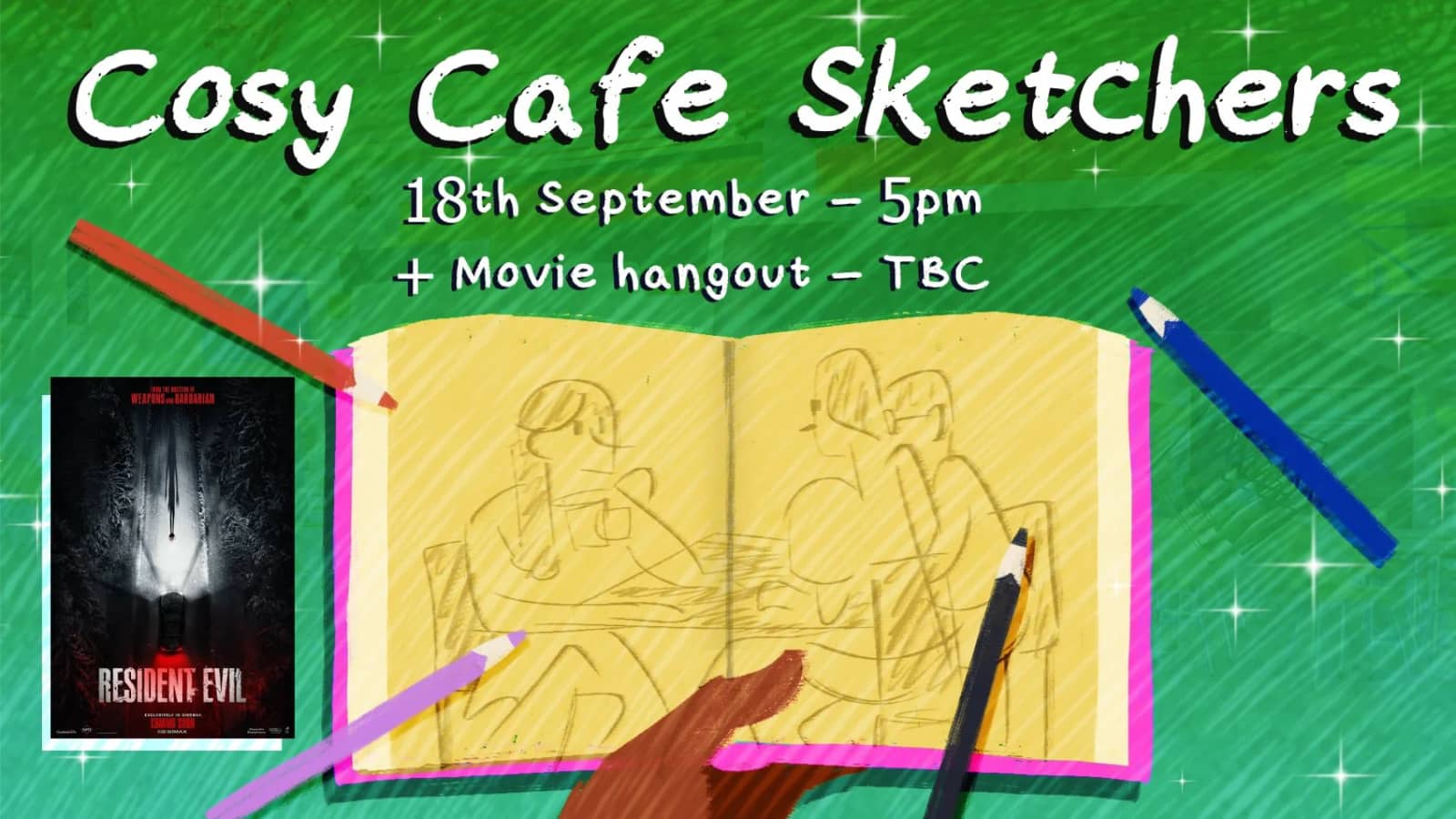 Café sketching session (+ Movie hangout) ☕✏️🎬