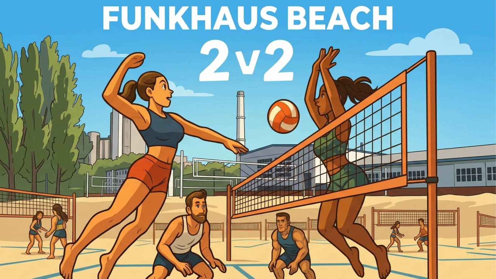 2v2 Outdoor Beach Volley 💪☀️ Funkhaus
