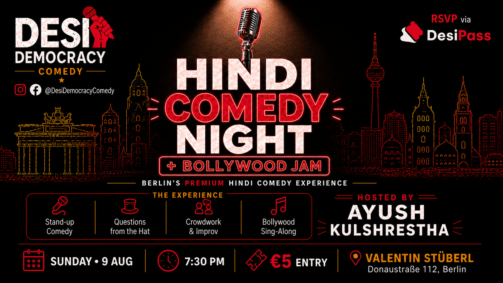 Hindi Comedy Night + BOLLYWOOD Jam