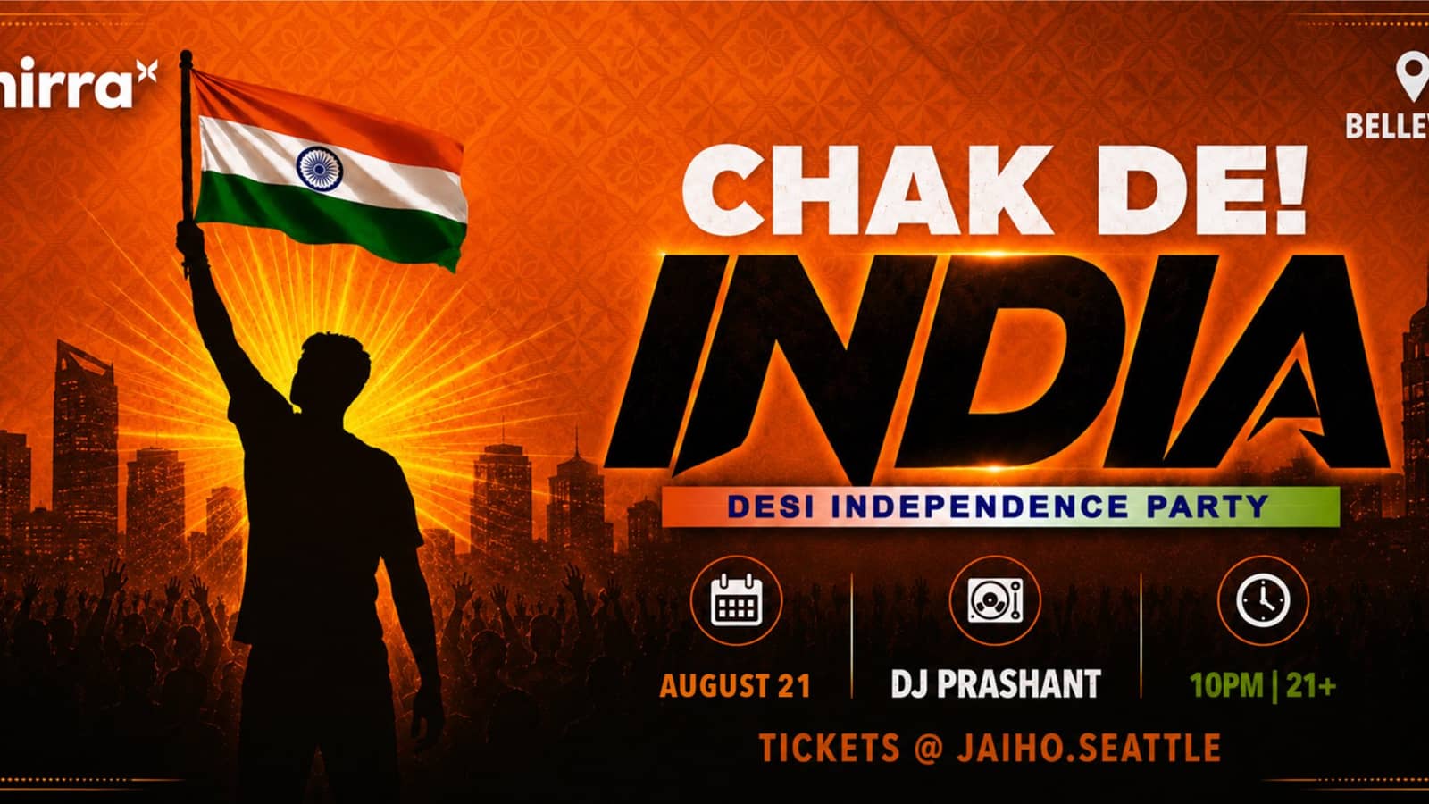CHAK DE! INDIA: Desi Independence Party • DJ Prashant | Bellevue