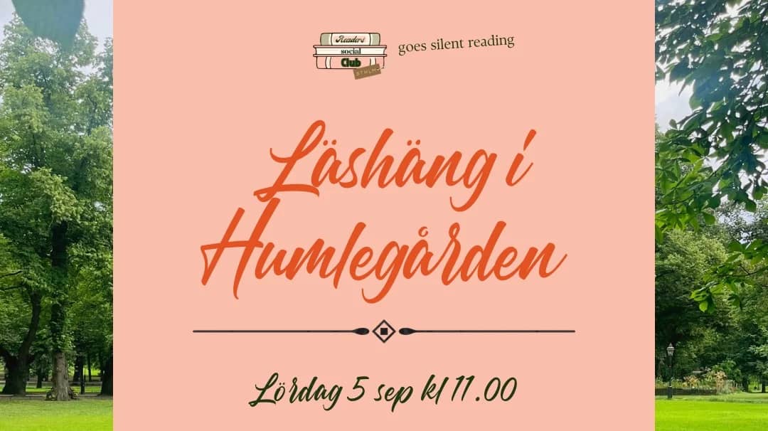 Läshäng i Humlegården / Silent reading in Humlegården