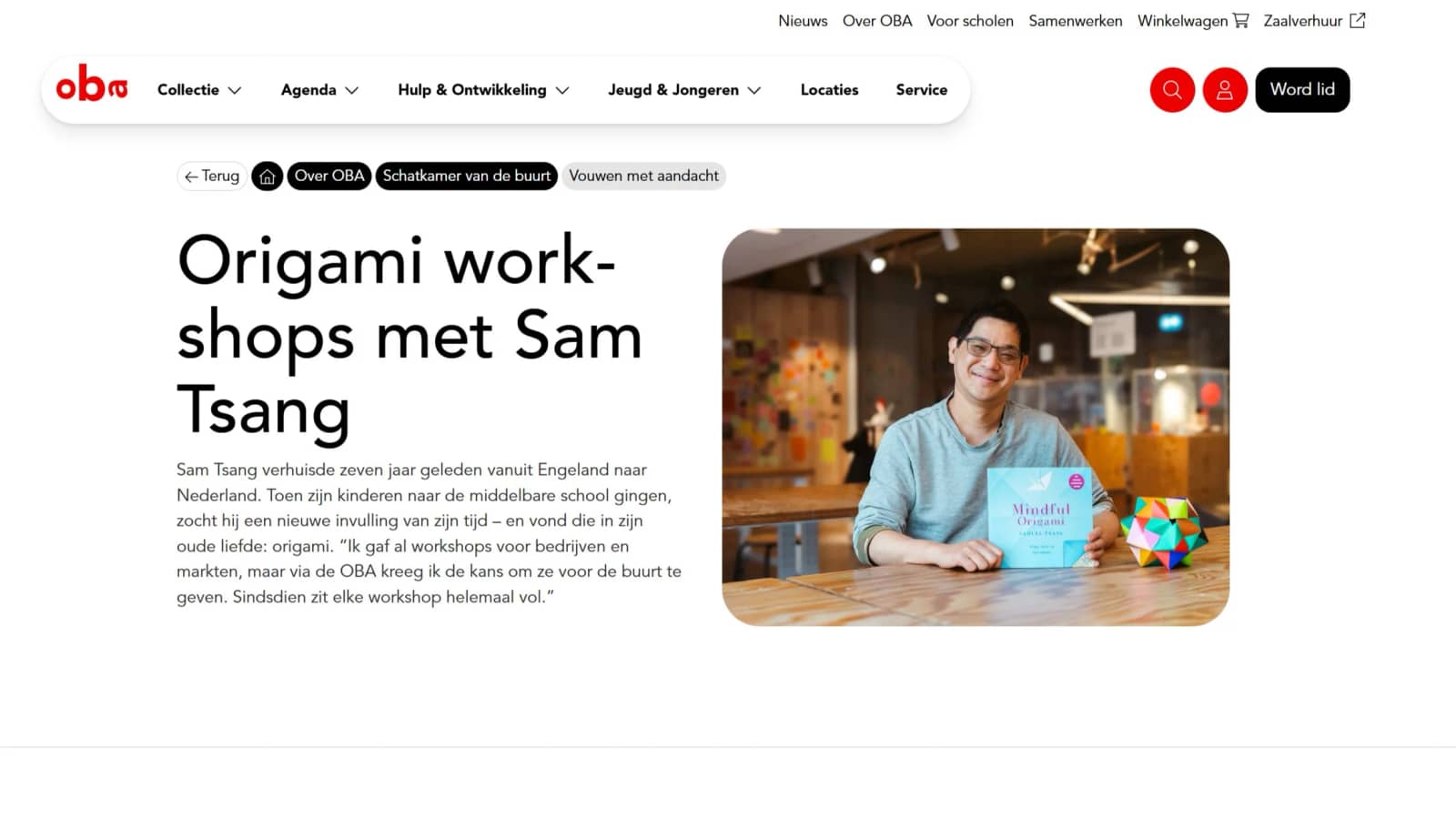 The one and only Amsterdam Origami Club Meetup. OBA CC Amstel, Second Sun 11am