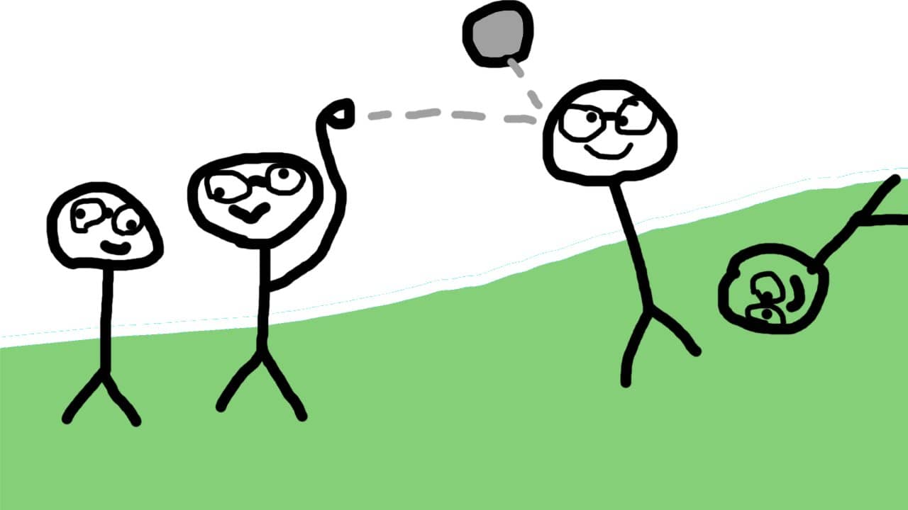 Dodgeball but with kaleidoscope glasses. Good luck seeing the ball
