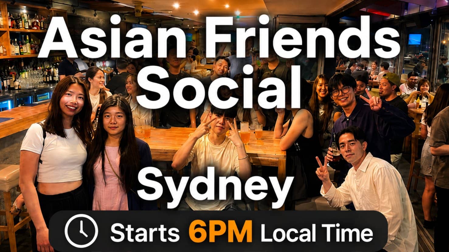 πAsian Background Social: Lounge Asia Sydney (Easy English) 6pm