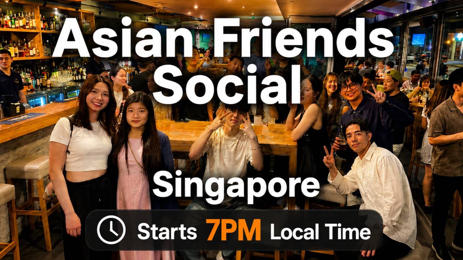 🍜Asian Background Social: Lounge Asia Singapore  (Easy English) @7pm