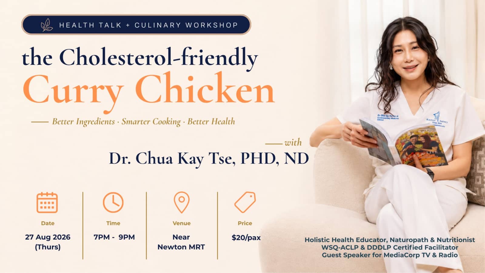 Curry Chicken Without the Guilt: Live Cooking Demo & Talk