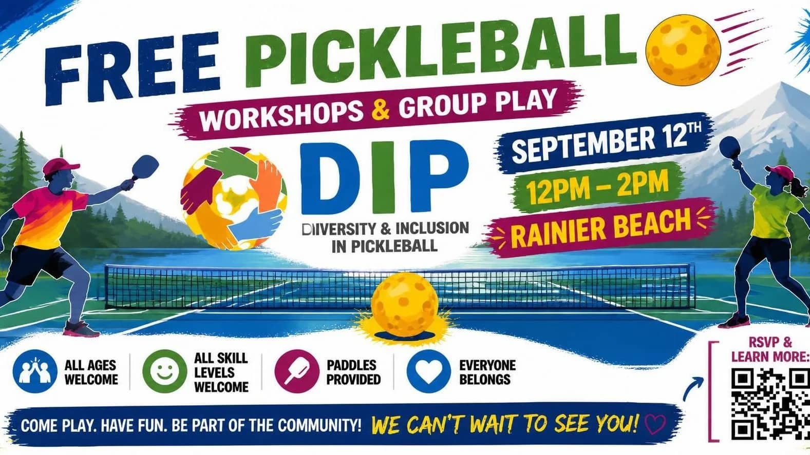 DIIP FREE Pickleball Workshop + Group Play for All Levels
