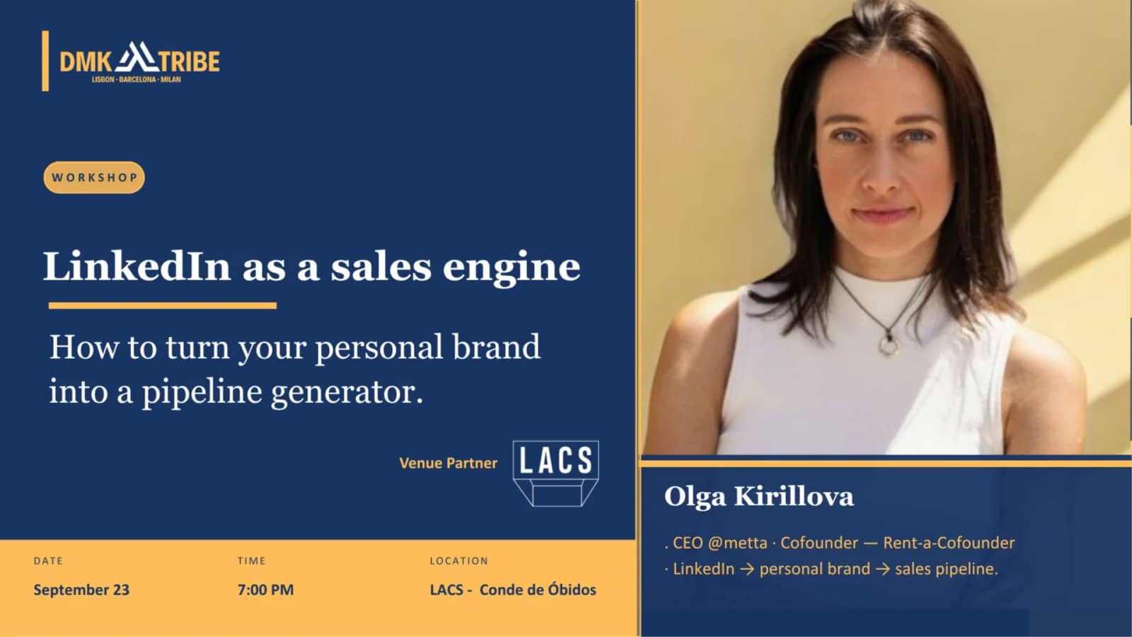 LISBON - Workshop: LinkedIn as a sales engine