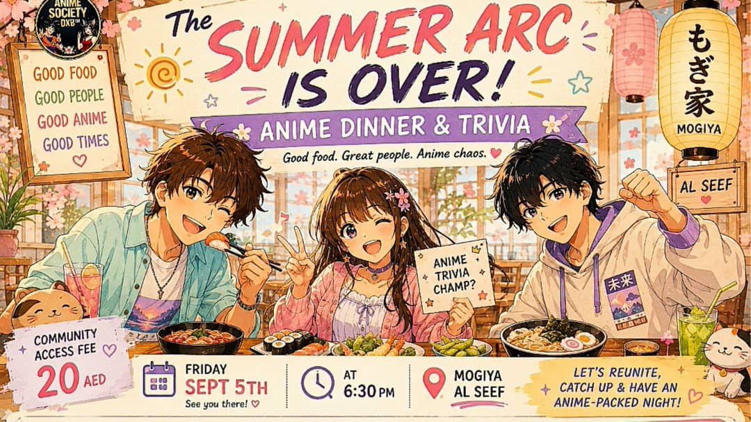 The Summer Arc Is Over: Anime Dinner & Trivia 🍜🍥❓️
