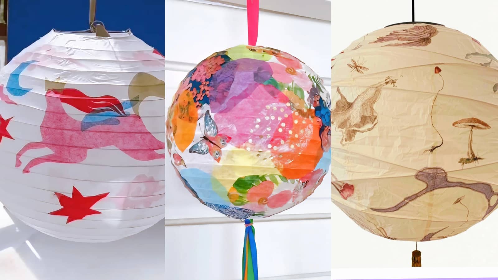 Altered Rice Paper Lamp