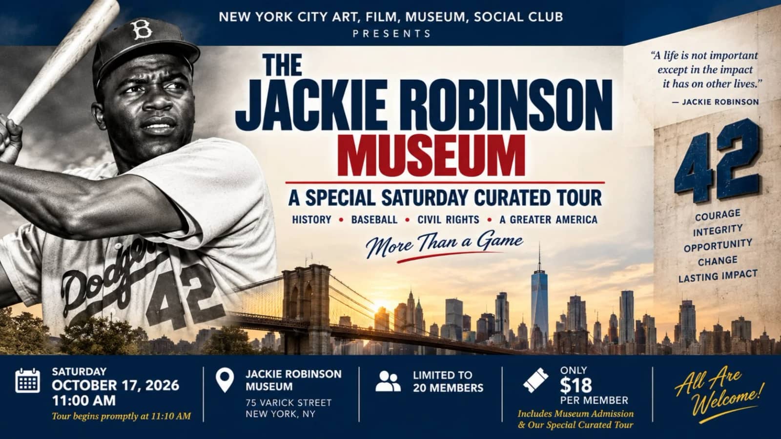 ⚾ LET’S GO TO THE JACKIE ROBINSON MUSEUM!