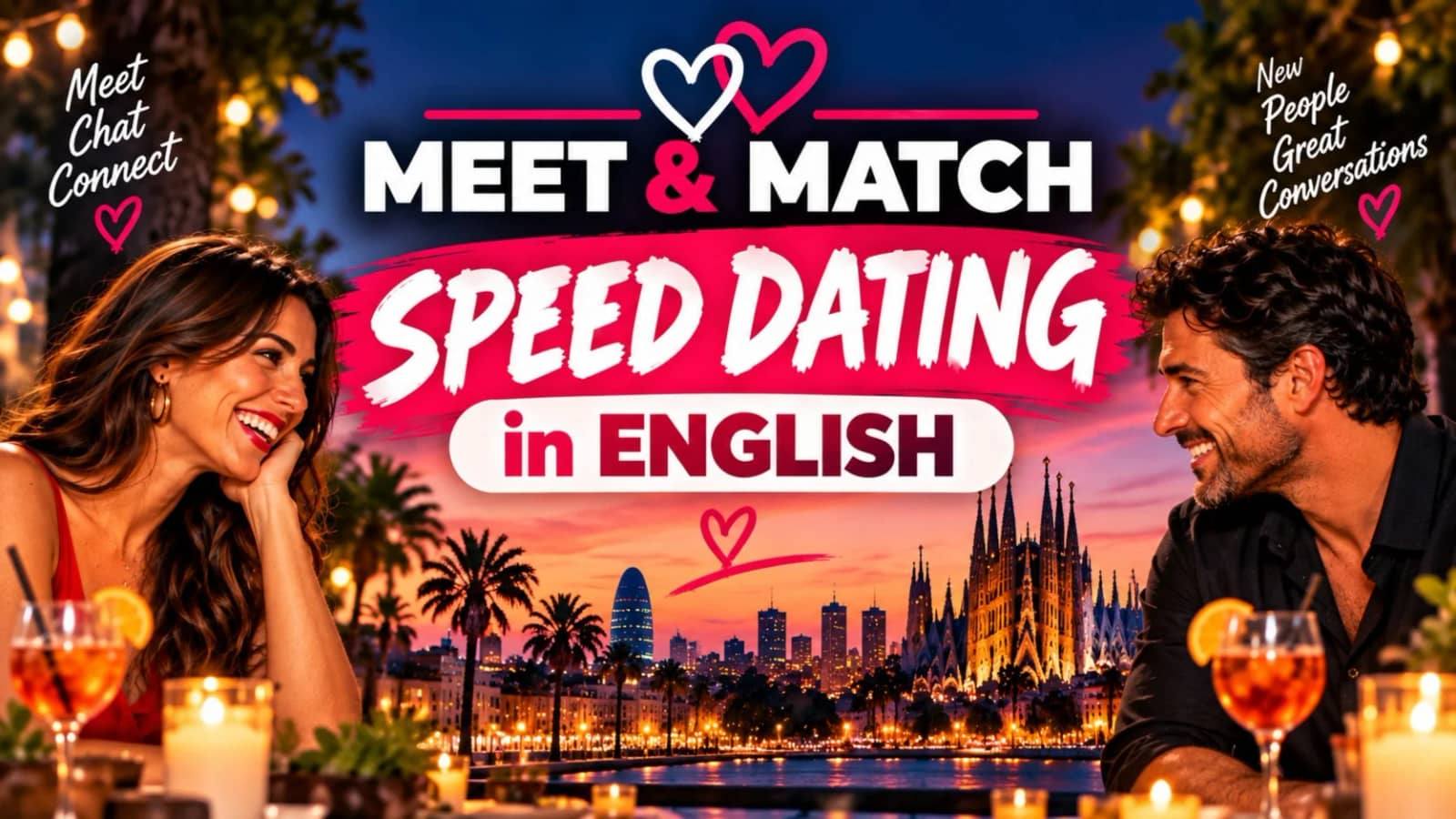 SPEED DATING in ENGLISH for SINGLES 35 to 47 years old