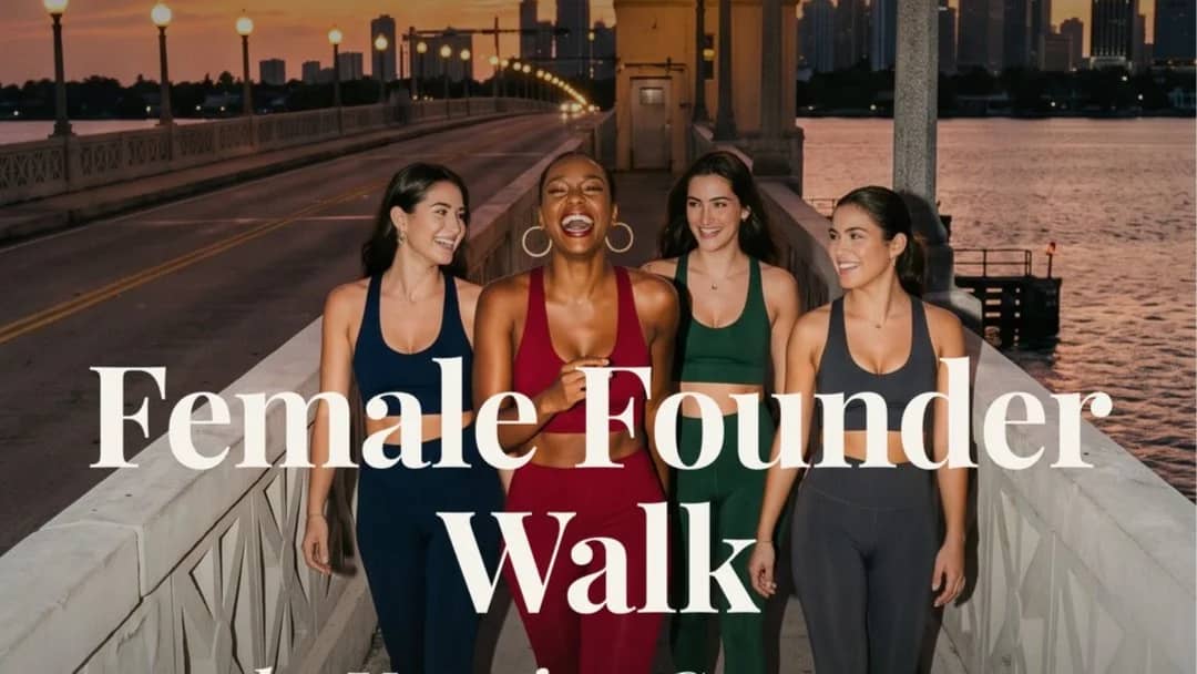 Workout Club · Female Founder Walk on the Venetian Causeway