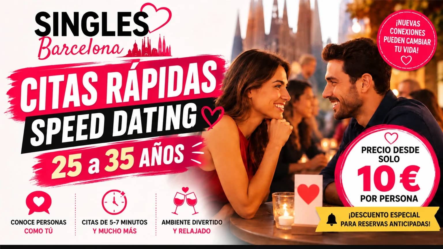 Speed Dating CITAS RÁPIDAS de  25 a 35 AÑOS