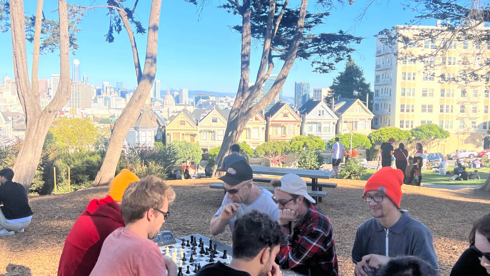 Chess at Alamo Square Park ♟️☀️