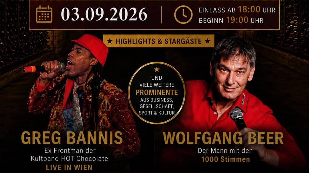 SPECIAL EVENT | WINE MEETS BUSINESS mit WELTSTAR GREG BANNIS LIVE IN WIEN |
