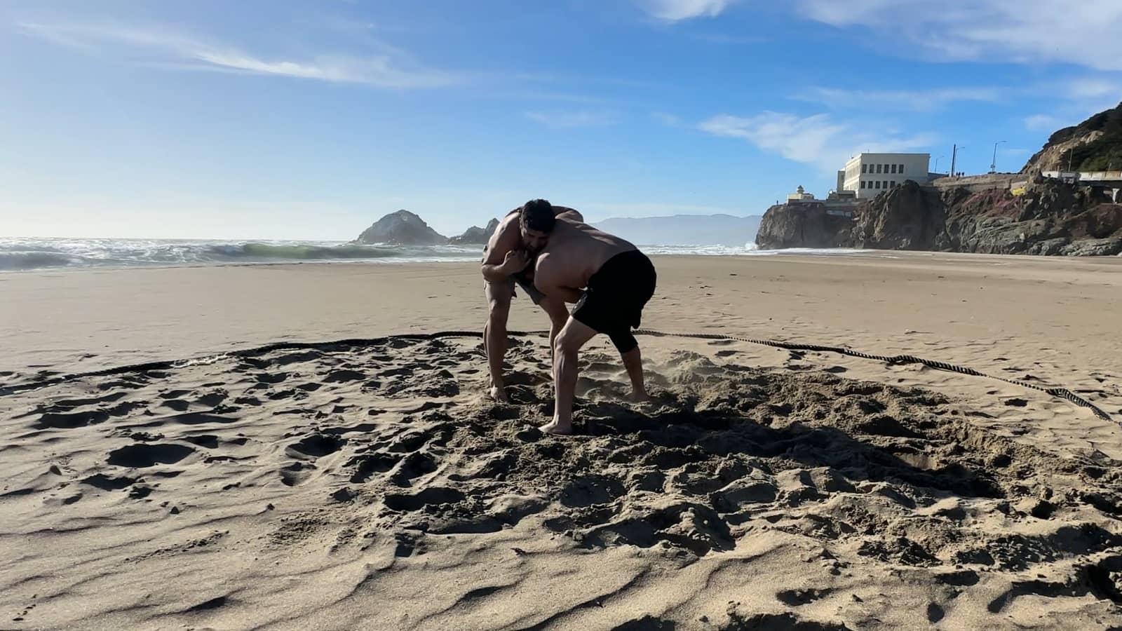 Wrestling at the Beach