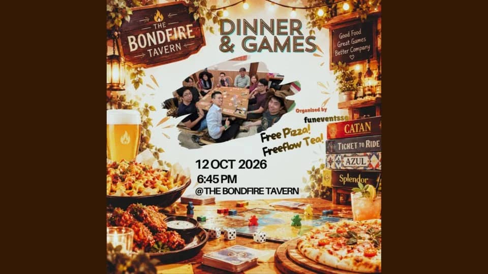 dinner & games @ The Bondfire Tavern [Free Pizza + Freeflow Tea]