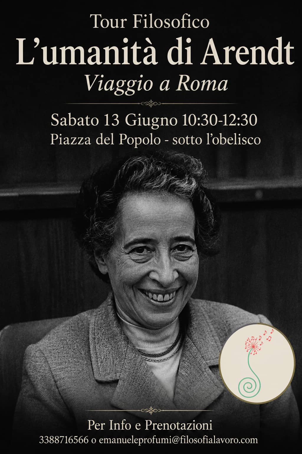 "L' umanità di Arendt. Viaggio a Roma". Tour filosofico.