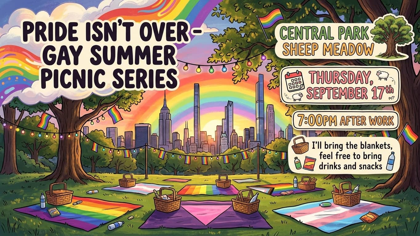Gay Summer Picnic Series - Central Park Sheep Meadow