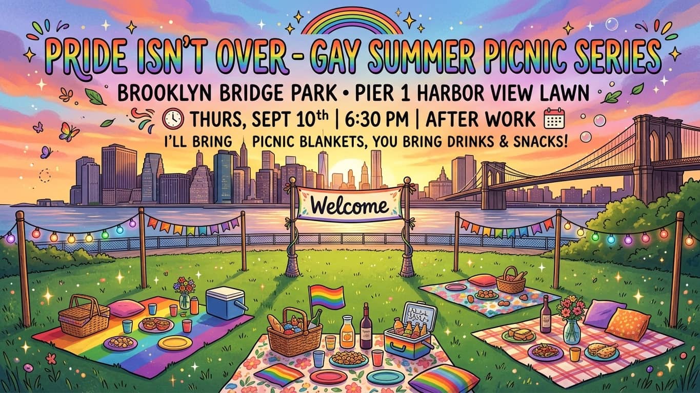 Gay Summer Picnic Series - Brooklyn Bridge Park Pier 1