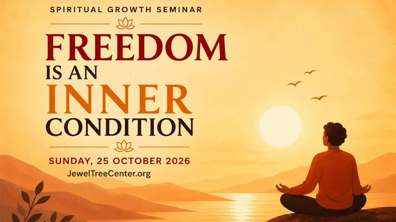 "FREEDOM IS AN INNER CONDITION" Spiritual Growth Seminar