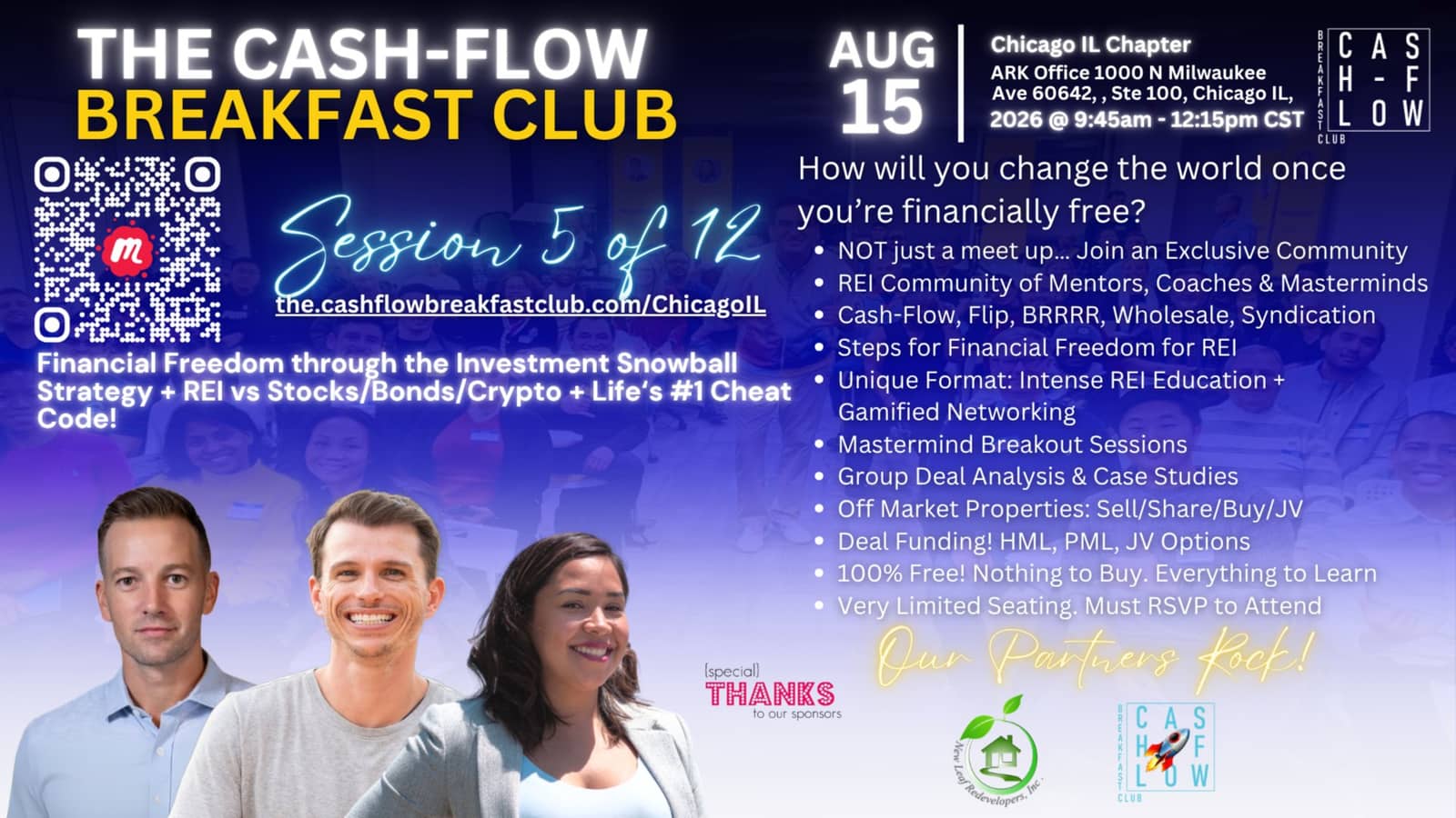 The Cash-Flow Breakfast Club - REI Education & Networking event – Chicago IL