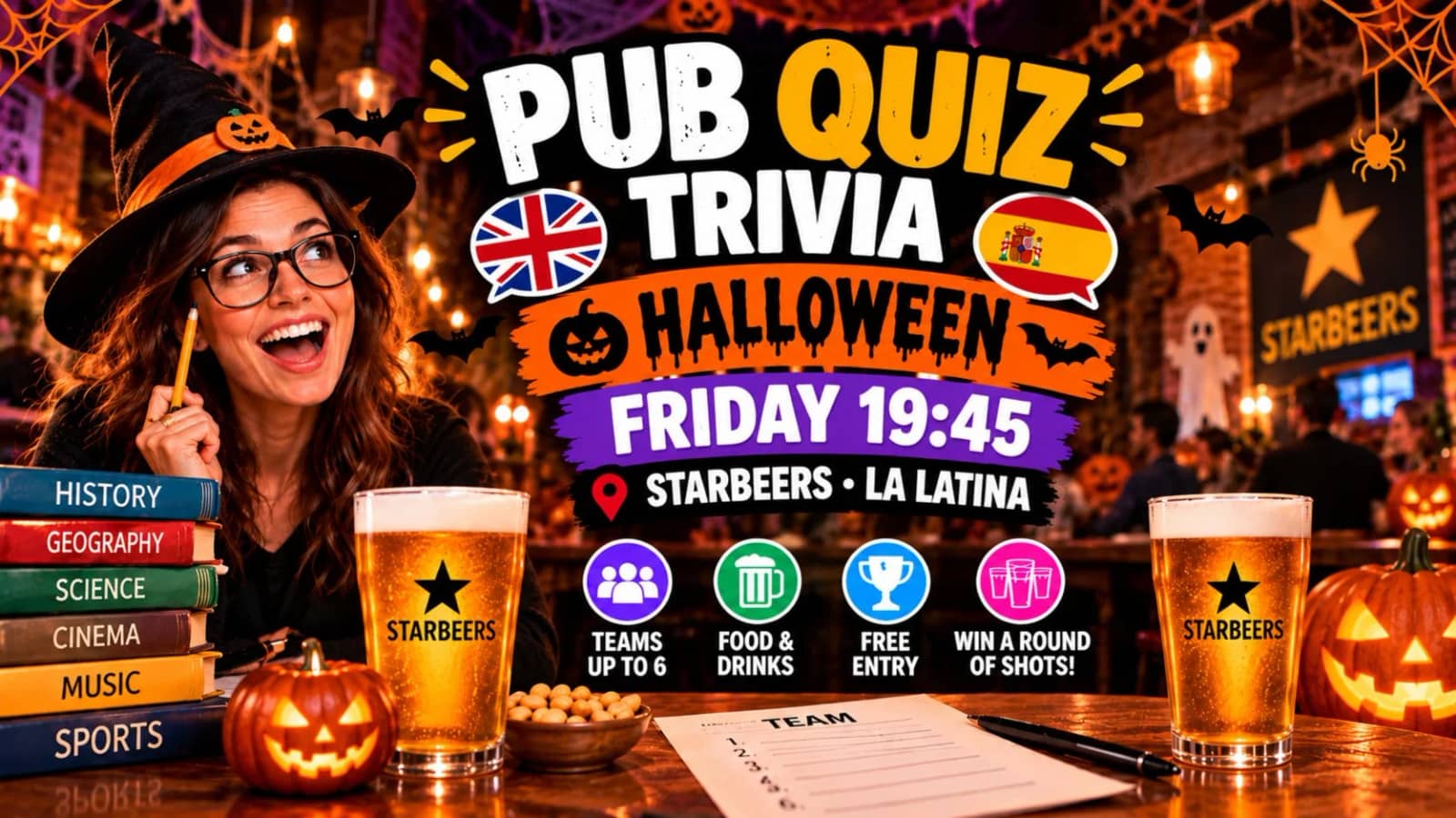 Friday Pub Quiz - Halloween Trivia 🎃