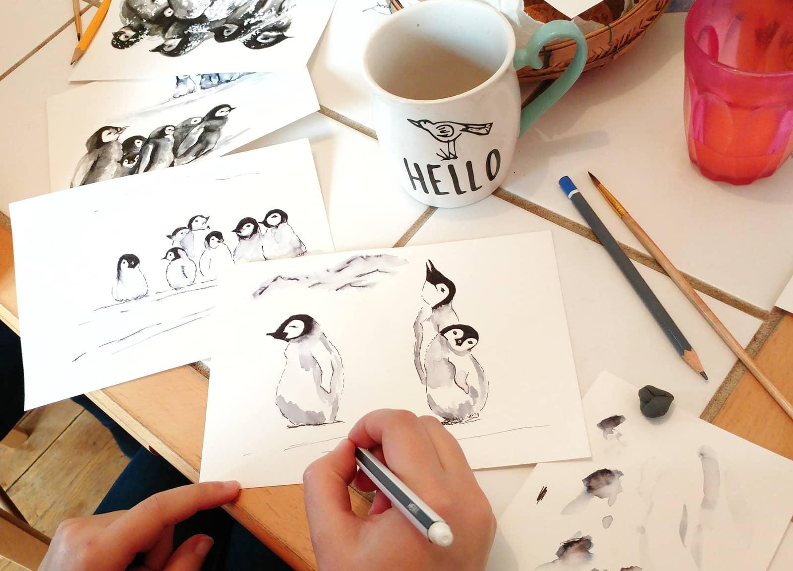 Cours de dessin et aquarelle débutant / Relaxing afternoon watercolor for beginn
