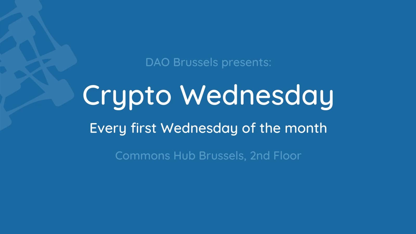 Crypto Wednesday: unconference, meetup and DAO gathering