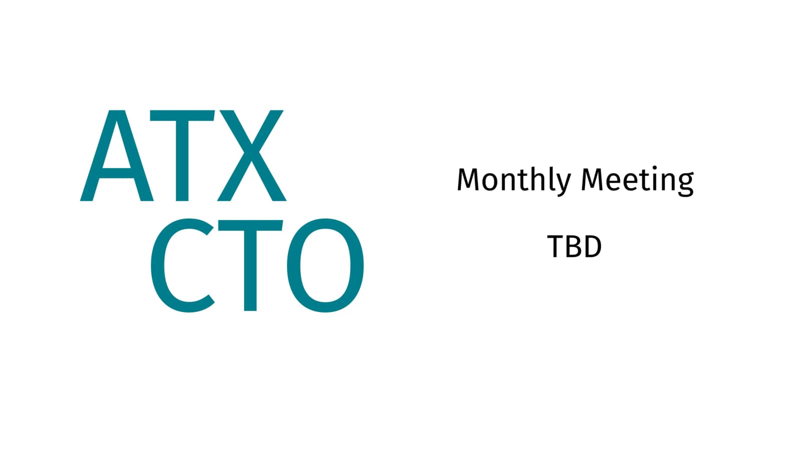 Monthly Meeting: Theme TBD