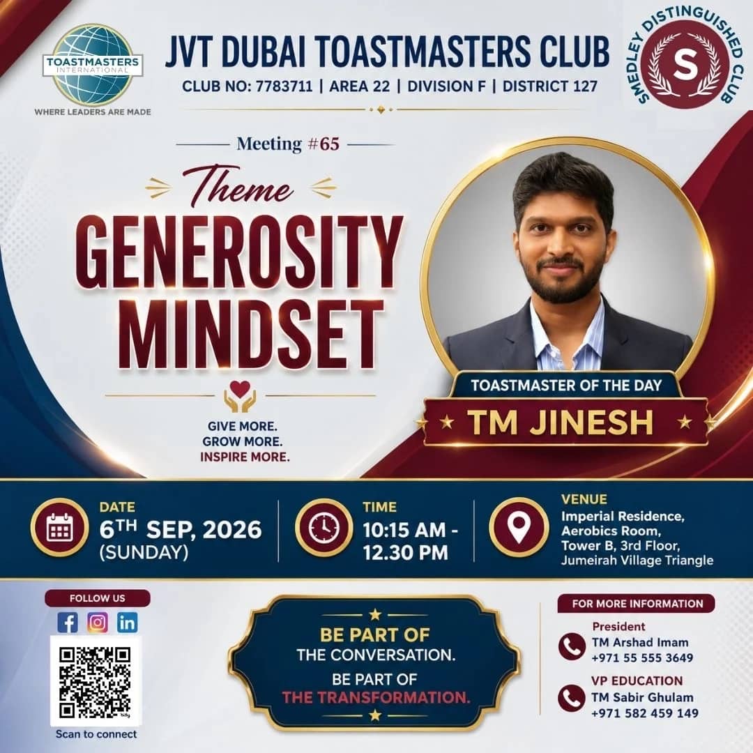 JVT Dubai Toastmasters club
