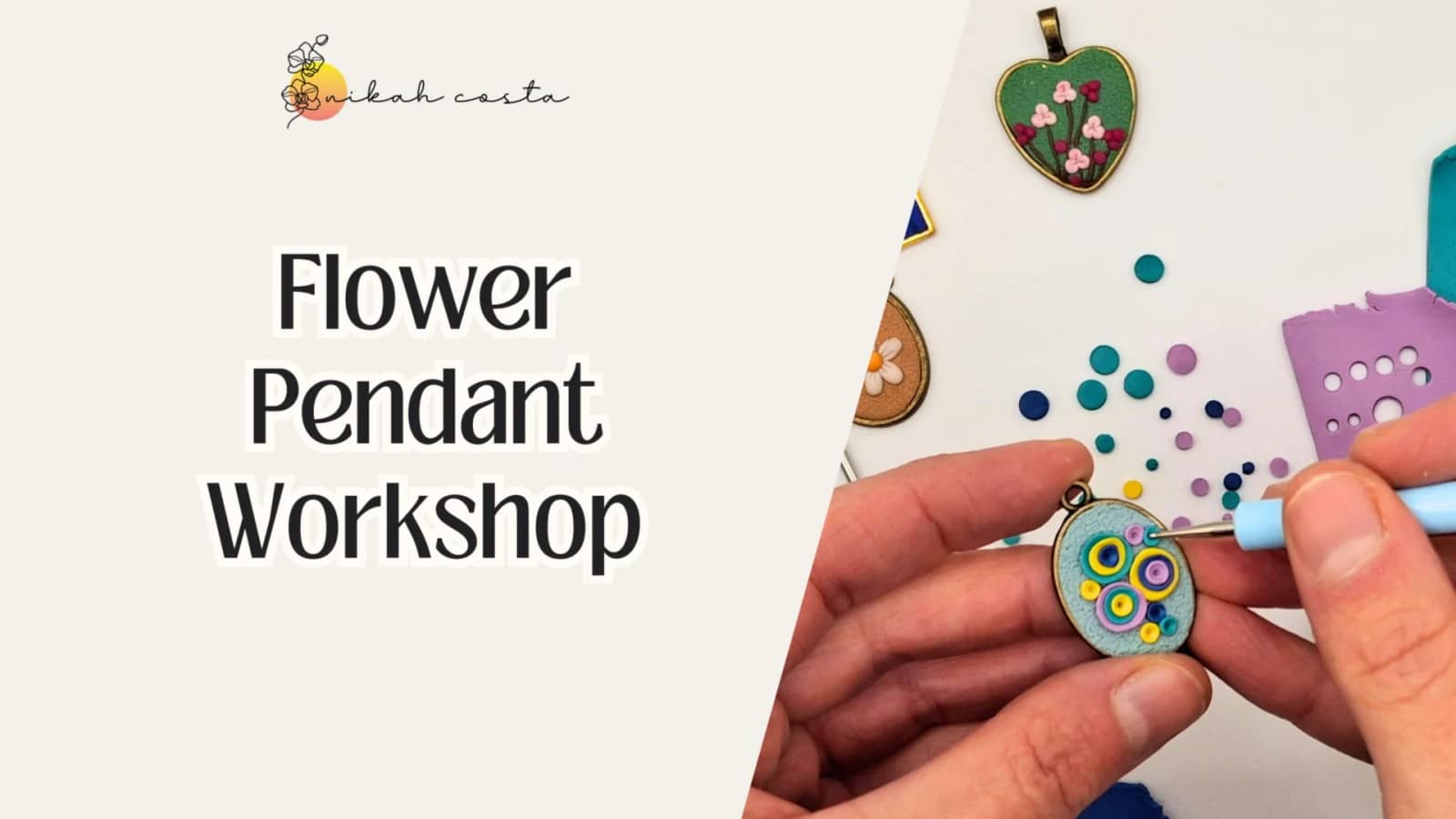 Flower Pendants Workshop in Vienna in English