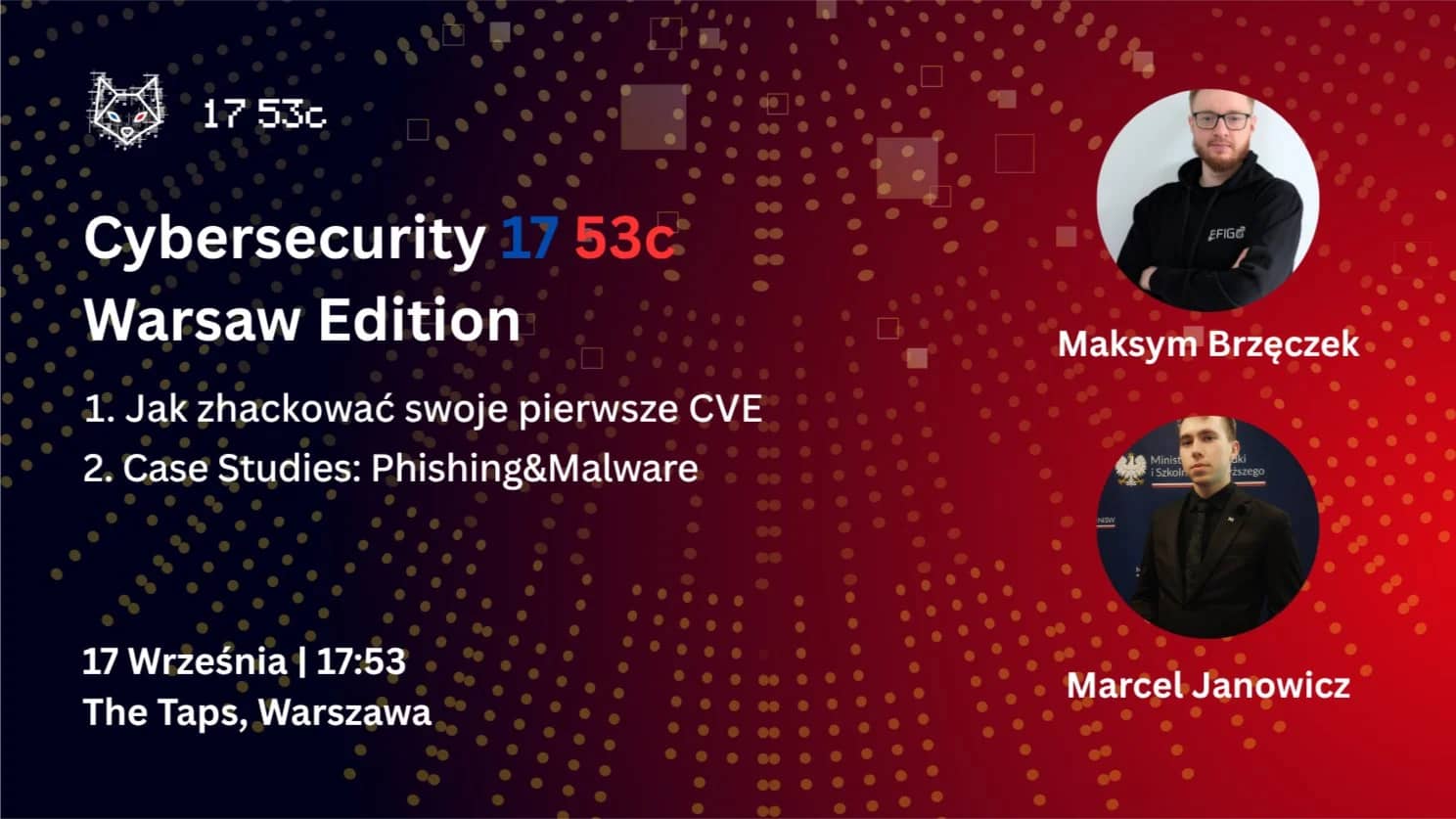 Cybersecurity 17 53c #8/2026 - Warszawa | The Taps