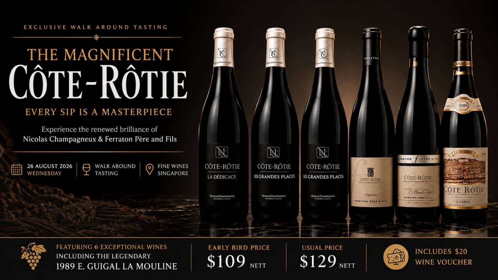 The Magnificent Côte-Rôtie Walk Around Tasting (26 Aug 2026)