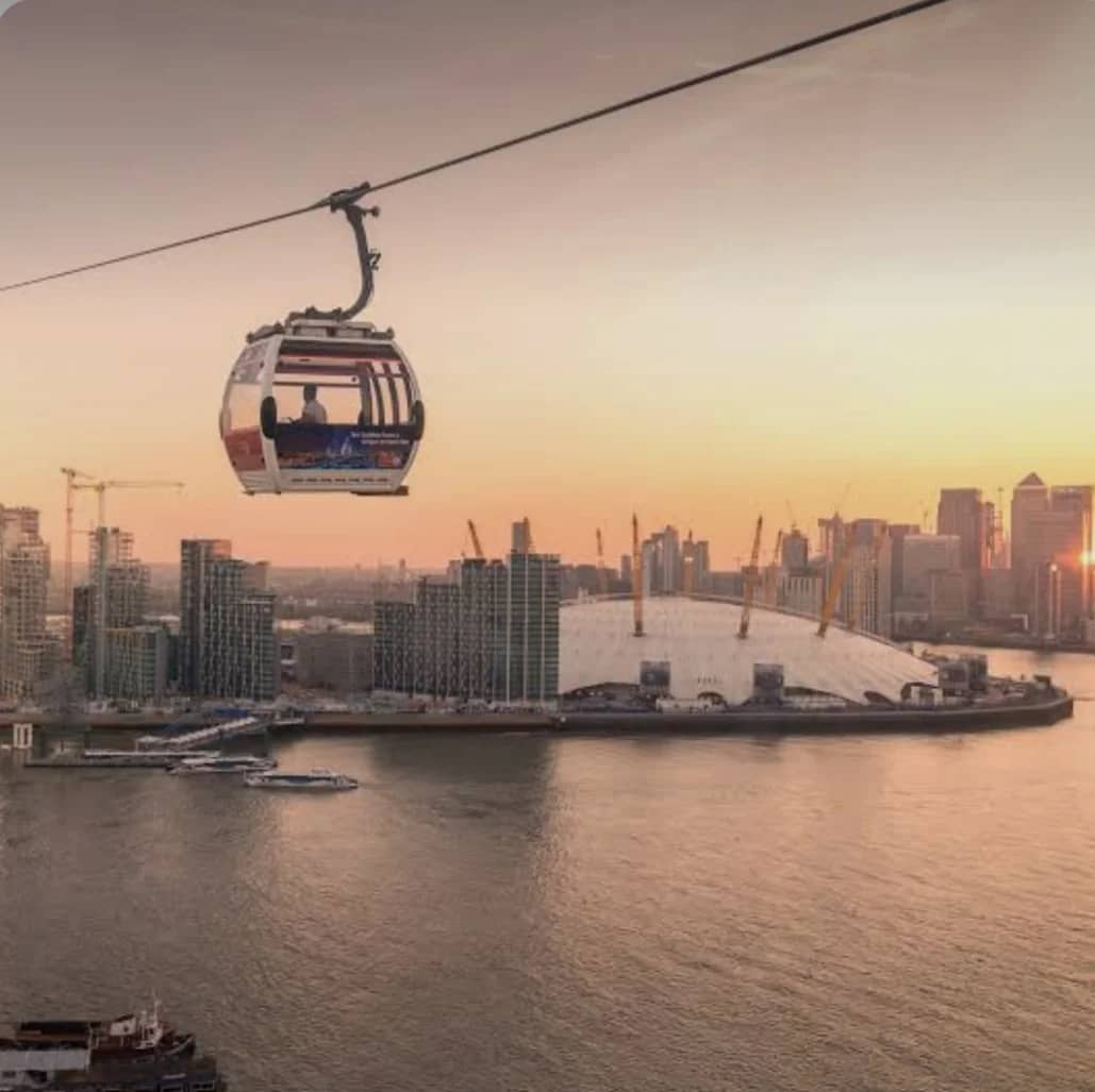 Cable Car ride via Greenwich and The Isle of Dogs ramble ( approx 7 miles )