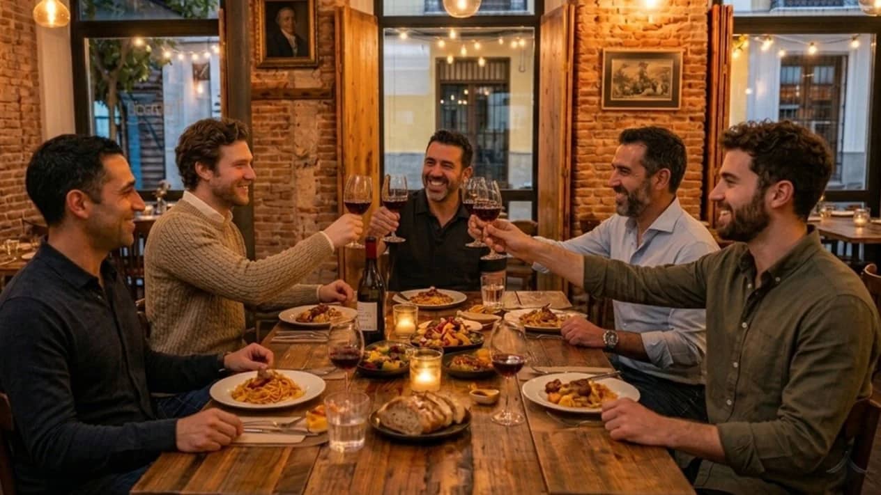 Cena gay con desconocidos 30-50 años
