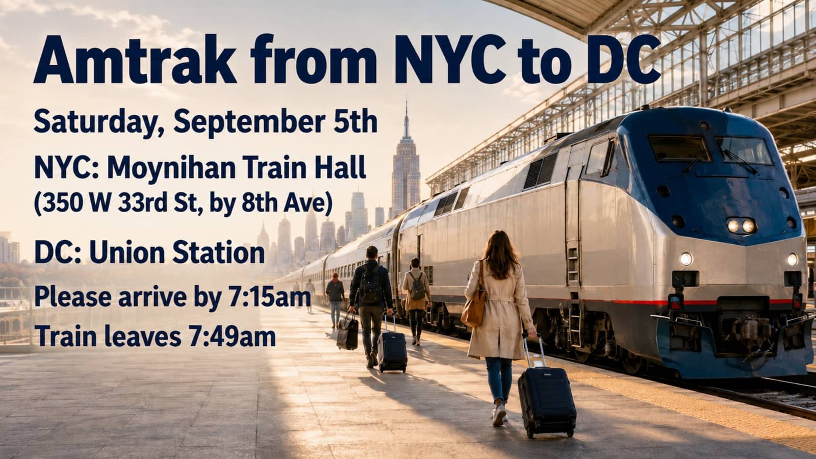 Amtrak from NYC to DC! ππ¨