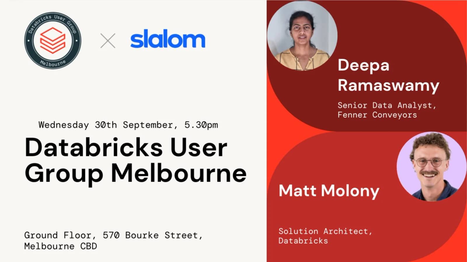 Databricks User Group Melbourne, September Meetup [Hosted by Slalom]