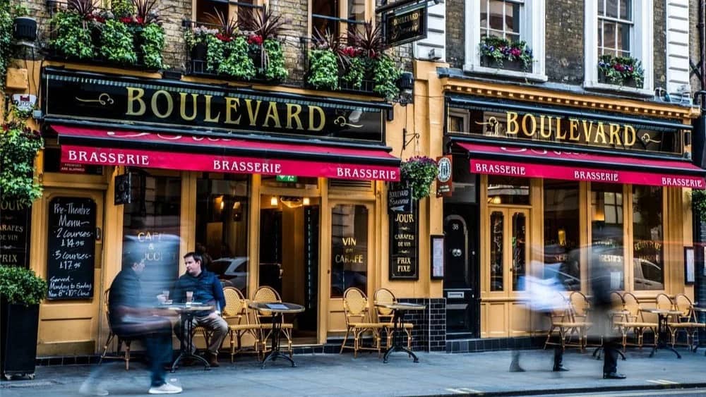 Back to Boulevard Brasserie in Covent Garden
