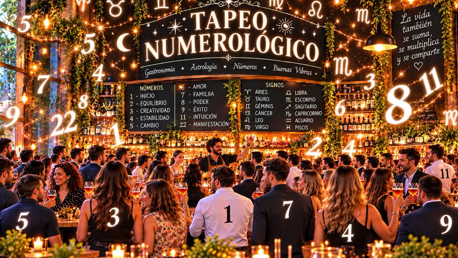 TAPEO NUMEROLÓGICO EN TAPAS Y CAÑAS SANTA ANA