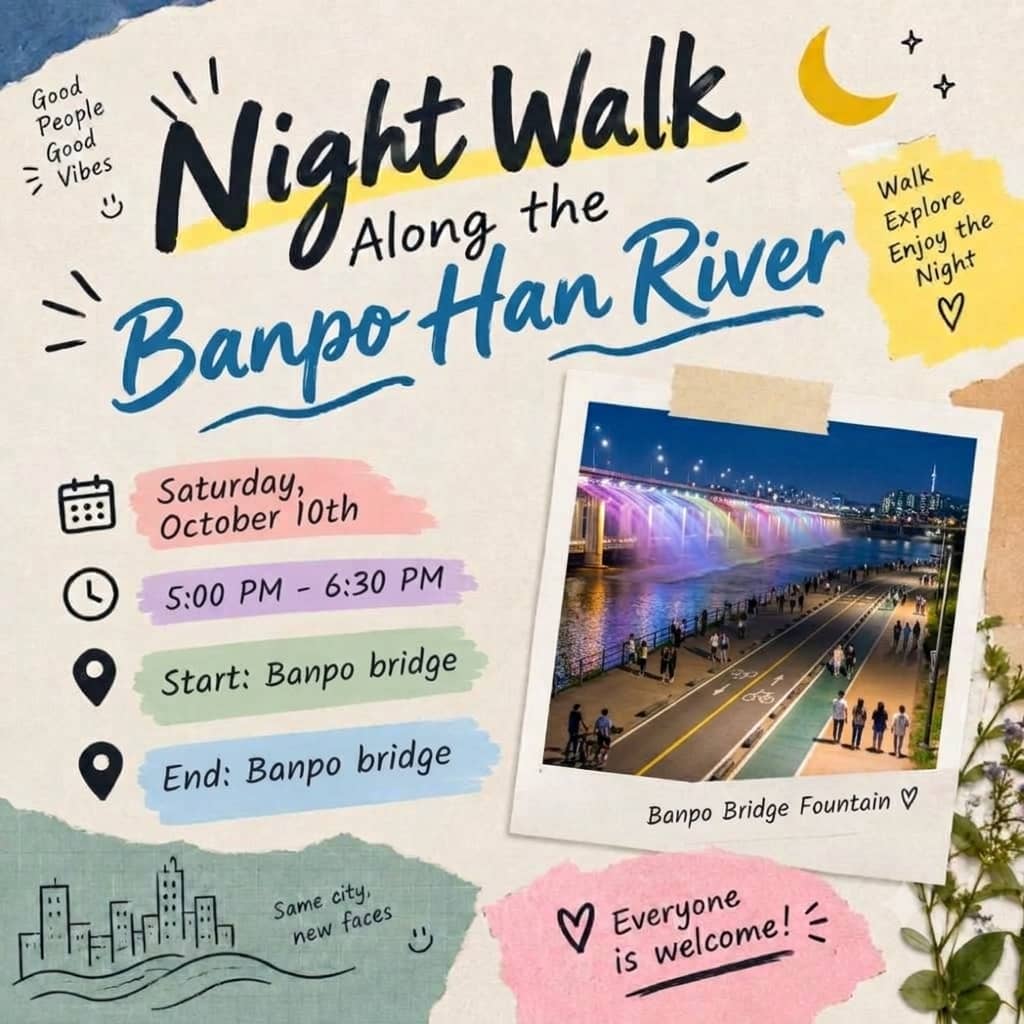 🏃‍♀️Walking night along Banpo Han river