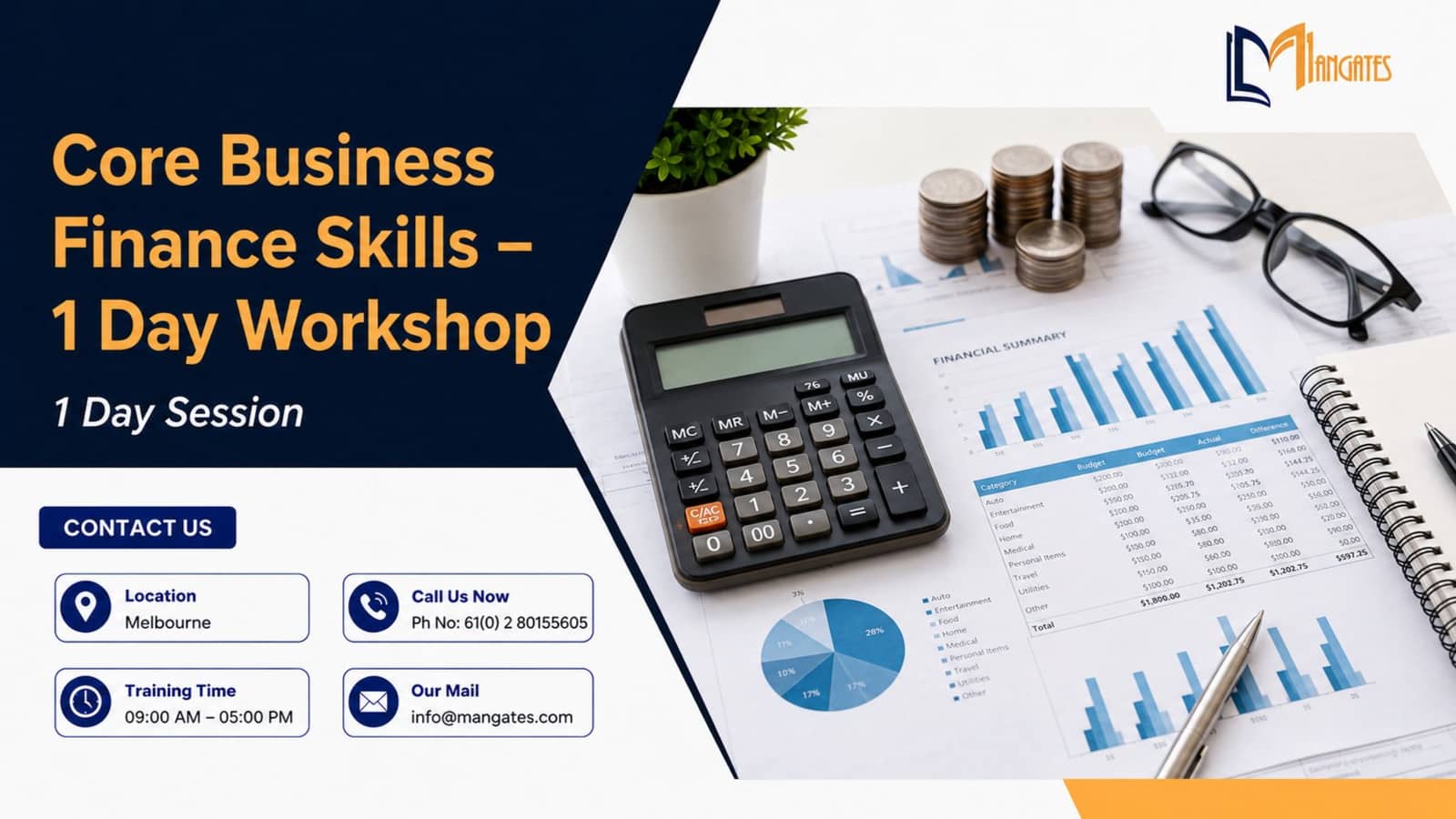 Core Business Finance Skills – 1 Day Workshop in Melbourne