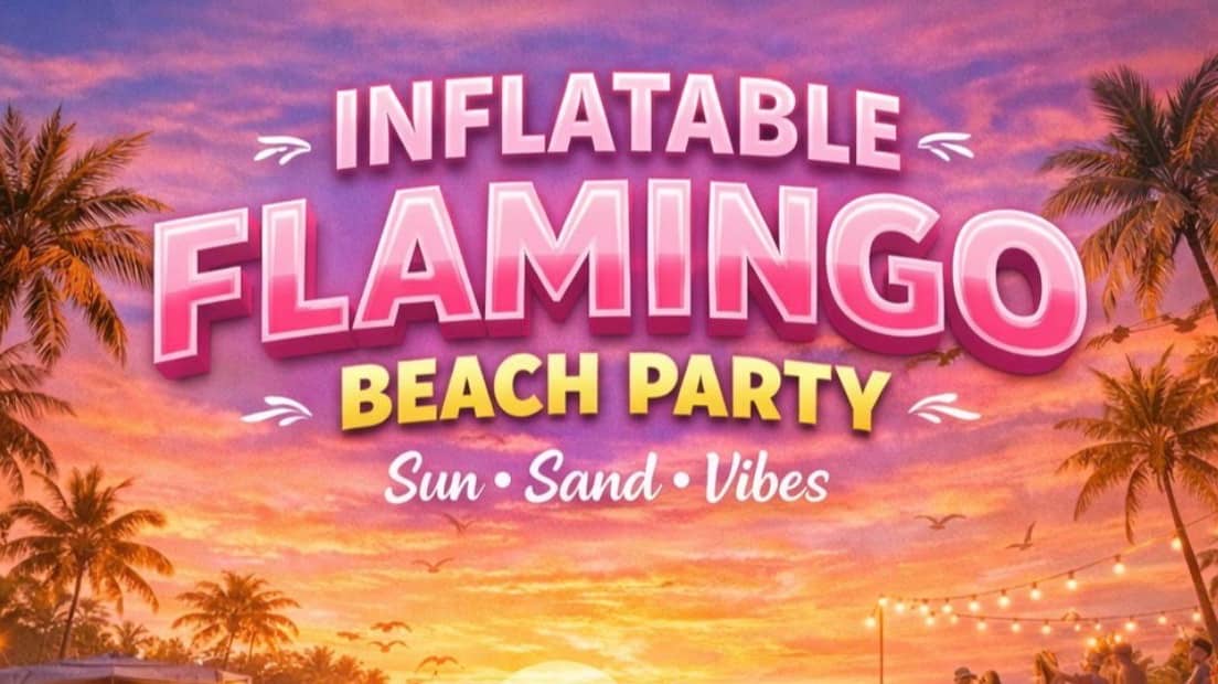 INFLATEABLE FLAMINGO BEACH -BBQ 🦩🦩🦩🦩