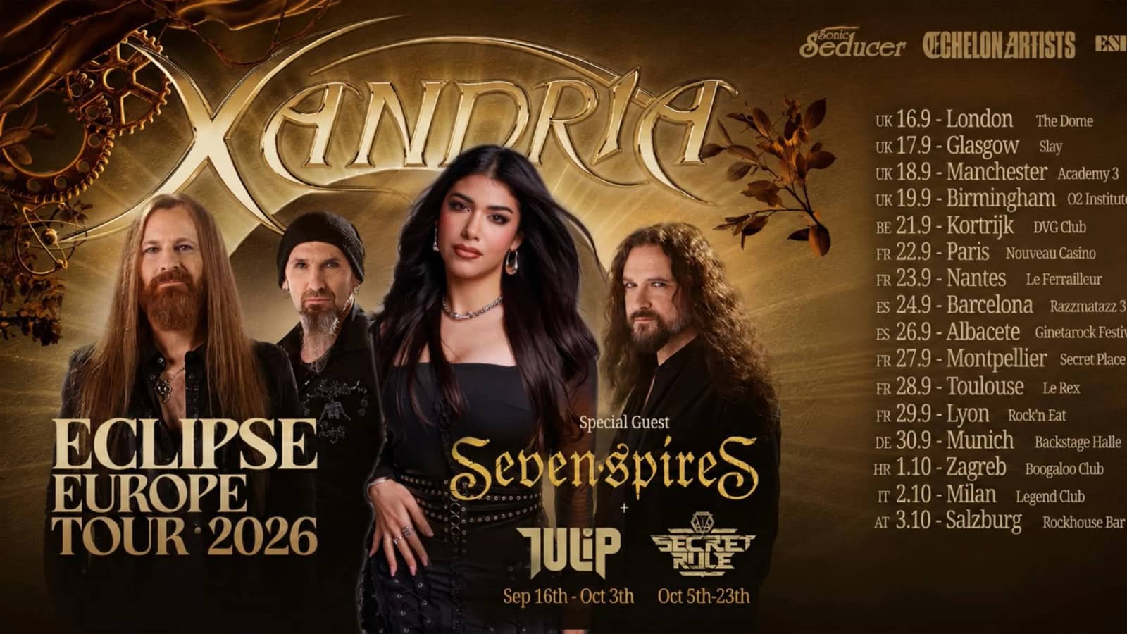 Concert: XANDRIA + SEVEN SPIRES + TULIP